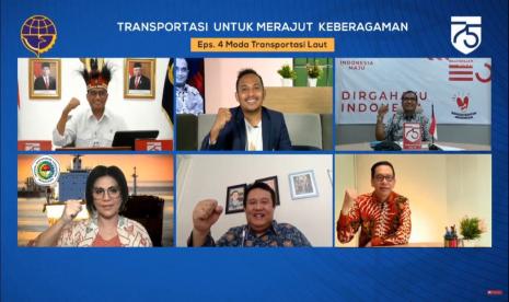 Bupati Pulau Morotai Provinsi Maluku Utara, Benny saat menjadi narasumber dalam Webinar yang diselenggarakan oleh Kementerian Perhubungan di Jakarta. Laos  