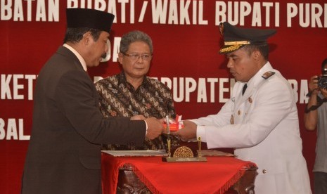 Bupati Purbalingga Tasdi saat sertijab