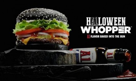 Burger Hitam sambut Halloween 