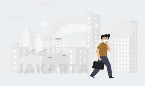 Buruknya kualitas udara Jakarta.