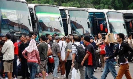 Bus angkutan lebaran (ilustrasi)