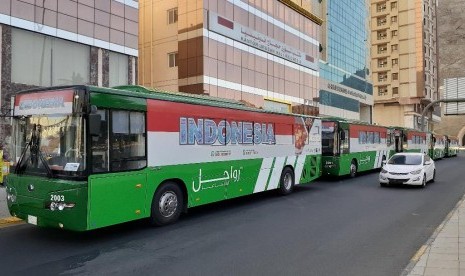 Penempatan Pemondokan Jamaah Haji di Makkah Berdasarkan Sistem Zonasi. Foto:   Bus Shalawat yang akan melayani jamaah haji Indonesia sudah siap untuk dioperasikan. Bus ini akan melayani jamaah haji Indonesia dengan sembilan rute di zonasi pemondokan. 