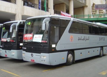 Bus pengangkut haji di Makkah