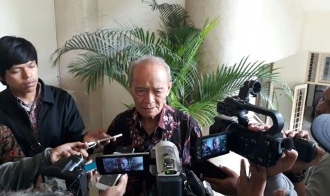 Buya Syafi'i Maarif saat ditemui di sela-sela seminar Refleksi Kepahlawanan Prof Lafran Pane di Universitas Negeri Yogyakarta (UNY). 