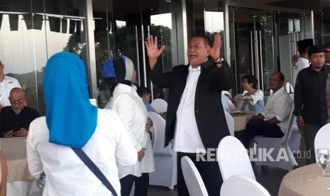 Cagub Deddy Mizwar, menggelar Konferensi Pers mengucapkan selamat pada Pasangan Rindu yang unggul perolehan suara Quick Count, di Hotel Intercontinental, Rabu (27/6).