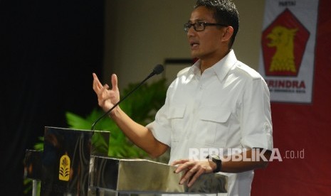  Calon Gubernur DKI dari Partai Gerindra Sandiaga Uno (Republika/Raisan Al Farisi)