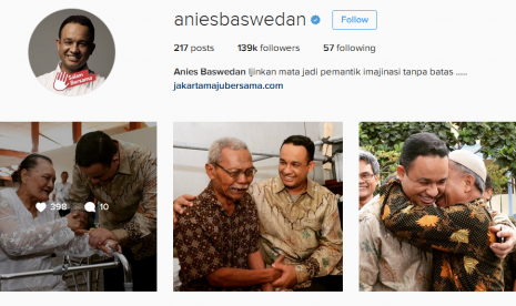 Calon Gubernur DKI Jakarta mengunggah tiga foto gurunya saat di Sekolah Dasar, di akun Instagram pribadinya, Jumat (25/11).