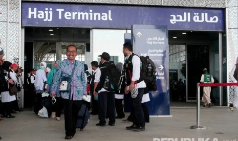 Calon Jamaah Haji Indonesia tiba di Bandara Internasional Amir Muhammad bin Abdul Aziz, Madinah