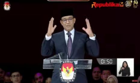 Calon presiden (capres) nomor urut 1, Anies Rasyid Baswedan.