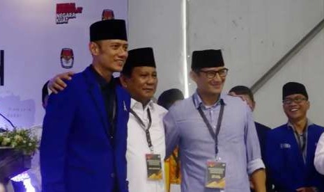 Calon Presiden dan Calon Wakil Presiden, Prabowo Subianto-Sandiaga Uno bersama AHY