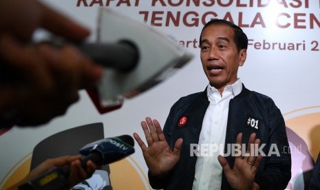 Calon presiden petahana nomor urut 01 Joko Widodo.