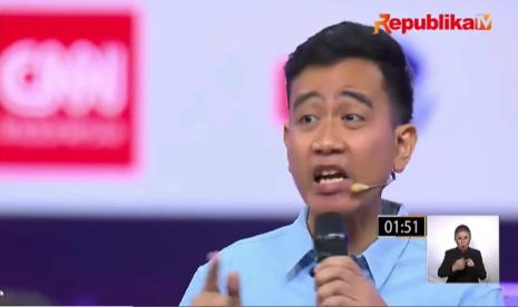 Calon wakil presiden (cawapres) nomor urut 2, Gibran Rakabuming Raka.