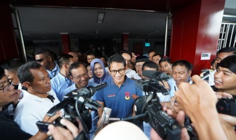 Calon wakil presiden nomor urut 02 Sandiaga Uno.