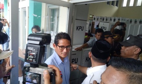 Calon wakil presiden nomor urut 02 Sandiaga Uno.