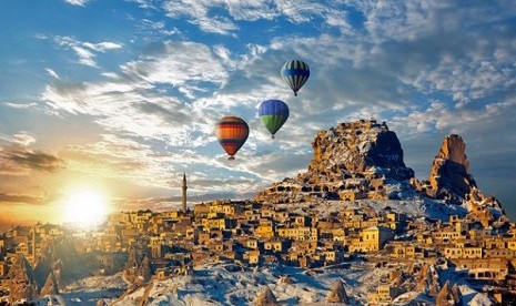 Cappadocia, salah satu tujuan wisata populer di Turki