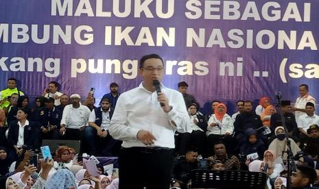 Capres Anies Rasyid Baswedan in Ambon, Moluccas.