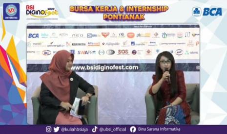 Career & Business Talk akan menjadi salah satu kegiatan yang ikut meramaikan gelaran Bursa Kerja dan Internship BSI DiginoFest 2023 di Pontianak.