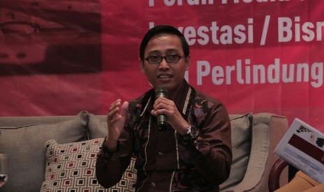 Chairman Puspeknas Ahmad Labib saat seminar nasional yah digelar PWRI DKI Jakarta, Senin (26/3).