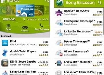 Channel Sony Ericsson di Android Market