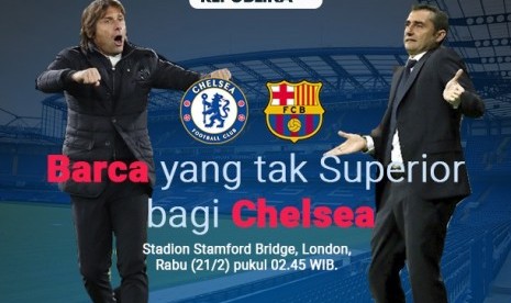 Chelsea bertemua dengan Barca di Leg I babak 16 besar Liga Champions