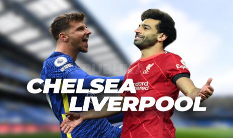 Chelsea vs Liverpool, adu tajam Mohamed Salah dan Mason Mount.