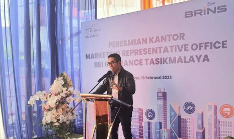 Chief Executive Officer (CEO) BRINS, Fankar Umran, dalam peresmian kantor Marketing Representative Office (MRO) di Kota Tasikmalaya. 