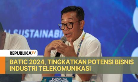 Chief Executive Officer Telin Budi Satria Dharma Purba saat konferensi pers BATIC 2024 di Bali.