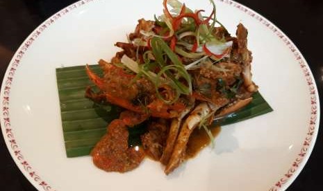 Chili Crab, kuliner populer di Singapura.