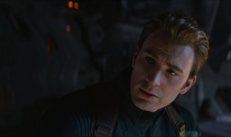 Chris Evans sebagai Captain America di Avengers: Endgame.