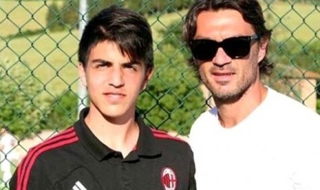 Christian bersama ayahnya, Paolo Maldini.