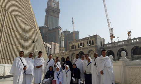 Ilustrasi jamaah umrah.