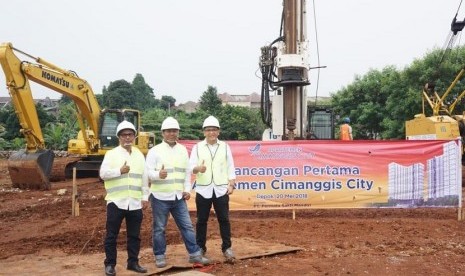 Cimanggis City project property PT Permata Sakti Mandiri (PSM) menggenjot proses pembangunan tahap awal unit apartemen eksklusifnya