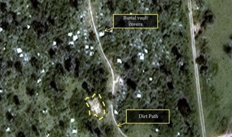 Citra satelit yang menunjukkan lokasi kuburan massal di Burundi