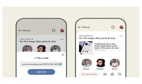 Clubhouse Kenalkan Fitur Pinned Links 
