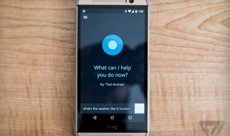 Cortana versi Android. Ilustrasi