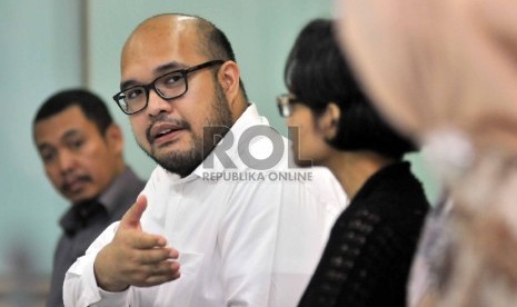 Country Goverment Relation Manager IKEA, Tony Mampuk saat beraudiensi kepada jajaran redaksi Republika di Kantor Republika, Jakarta, Selasa (27/5).