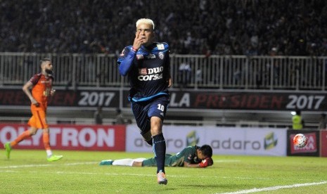 Cristian Gonzales, top skorer Piala Presiden 2017 dengan 11 gol.