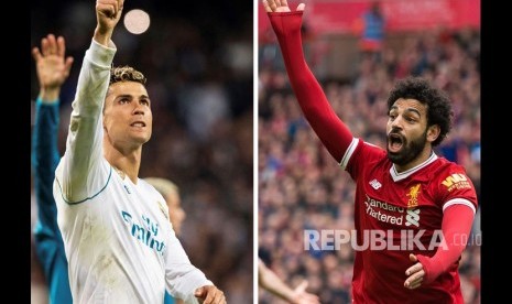 Cristiano Ronaldo dan Mohamed Salah