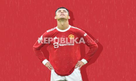 Bintang Manchester United, Cristiano Ronaldo. Masa depan Ronaldo di Man United menjadi topik hangat yang diperbincangkan.