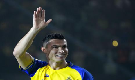 Bintang timnas Portugal, Cristiano Ronaldo. Ronaldo mengaku senang bisa bergabung dengan klub Arab Saudi, Al-Nassr, untuk masa kontrak selama dua tahun, Sabtu (31/12/2022).