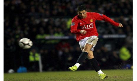 Cristiano Ronaldo saat masih membela Manchester United.