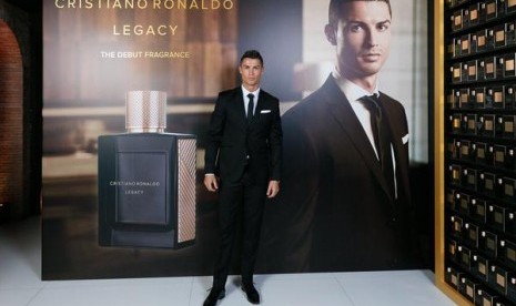 Cristiano Ronaldo saat peluncuran brand parfumnya