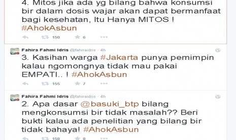 Cuitan Fahira Idris dengan tagar #AhokAsbun