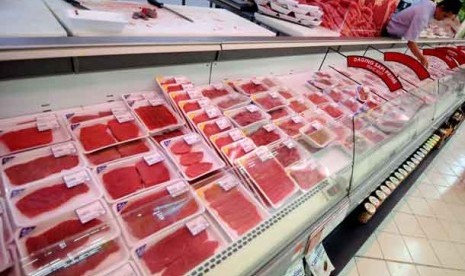 Daging sapi di supermarket   (ilustrasi)