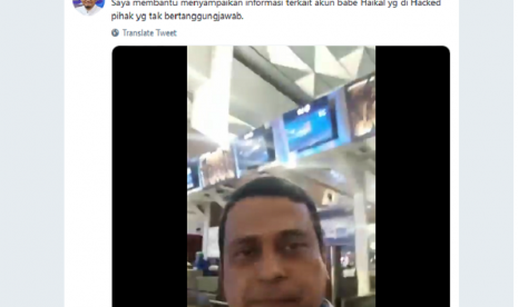 Dahnil Anzar mengunggah klarifkasi Haikal Hassan yang akunnya diretas.