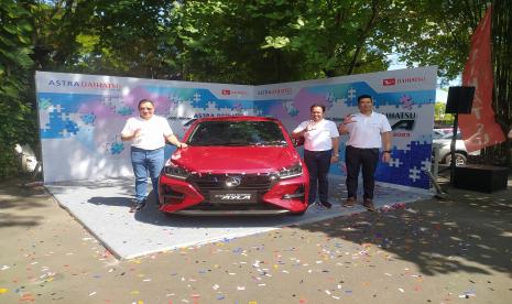 Daihatsu resmi meluncurkan model Low Cost Green Car (LCGC) Hatchback generasi terbarunya dengan ubahan total, All New Astra Daihatsu Ayla, di Yogyakarta, Senin (13/3/2023).