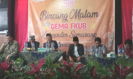 dalam bincang malam, Generasi Muda Forum Kerujunan Antar Umat Beragama (Gema-FKUB) Kabupaten Semarang, di Desa Wisata Lerep, Ungaran Barat, Kabupaten Semarang, Sabtu (10/12) malam.