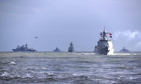 Armada angkatan laut Cina berangkat pada Ahad (16/7/2023), untuk bergabung dengan angkatan laut dan udara Rusia di Laut Jepang/ilustrasi