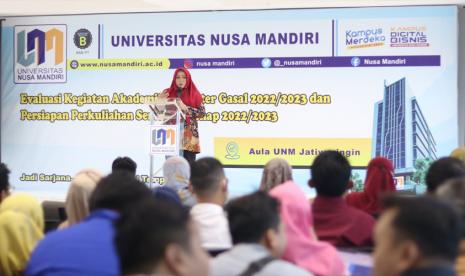 Dalam rangka menyambut perkuliahan semester genap tahun ajaran 2022/2023, Kampus Digital Bisnis Universitas Nusa Mandiri (UNM) sukses menggelar kegiatan pertemuan akademik semester gasal tahun ajaran 2022/2023, Kamis (2/3/2023) lalu, di Universitas Nusa Mandiri Tower, Cipinang Melayu, Makasar, Jakarta Timur.