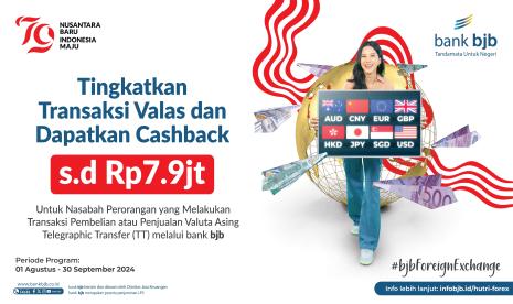 Dalam rangka untuk memperingati dan menyemarakan Hari Ulang Tahun (HUT) Republik Indonesia yang ke-79, bank BJB menghadirkan program spesial bagi para nasabahnya melalui promo Cashback bjb Foreign Exchange.